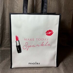 Pandora “Make Today Sparkle” White Tote Double Straps